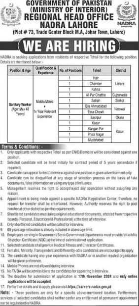 Nadra Jobs